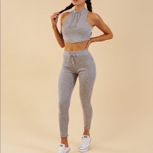 Gymshark Gray Marl Slounge Leggings SZ M